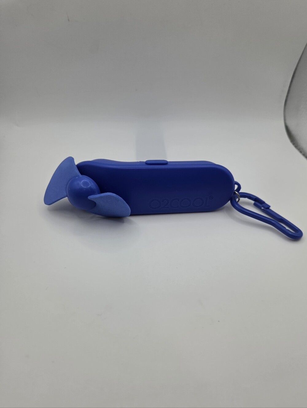 O2COOL Pocket Carabiner Portable Personal Fan Blue Indoor Outdoor